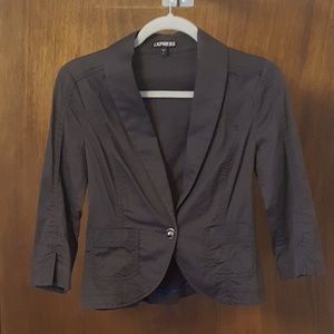 Express crop Grey Blazer jacket size 2